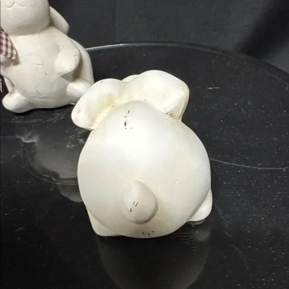Pier 1 Set Of Two White Ceramic Rabbits - Picture 6 of 9